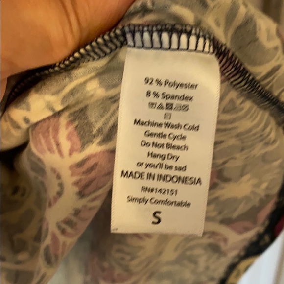 LLR Floral Irma - S Navy, plum & Ivory- legging - Picture 3 of 5